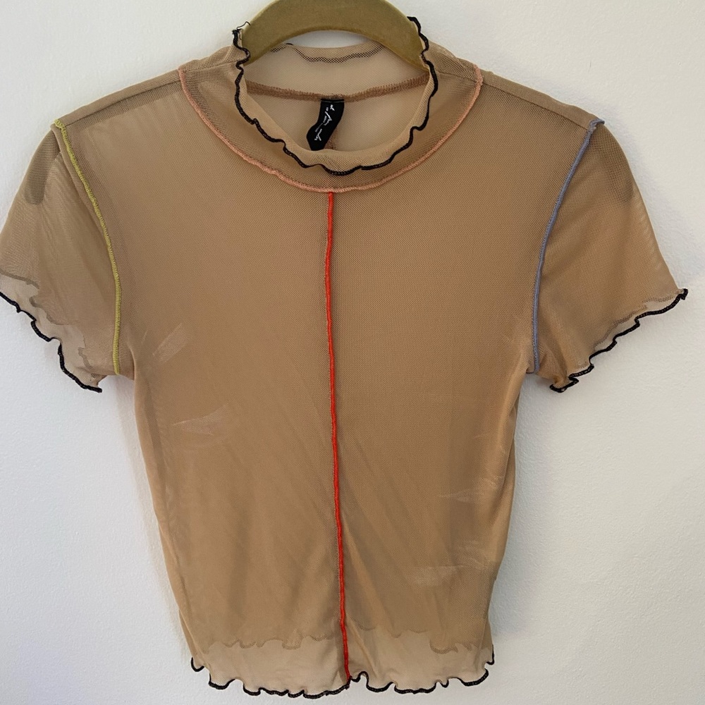 Out from Under UO mesh crop tee
